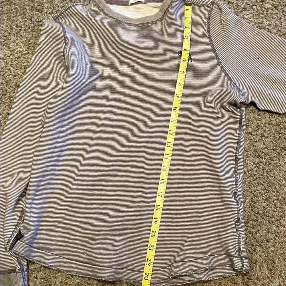 Abercrombie & Fitch Kids Gray Striped Long Sleeve Tee - Picture 6 of 7